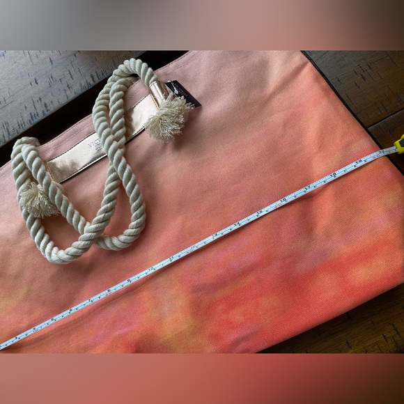 •NWT•Victoria’s Secret Ombré XL Tote Bag with Braided Rope Handles - Picture 8 of 13